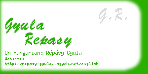gyula repasy business card